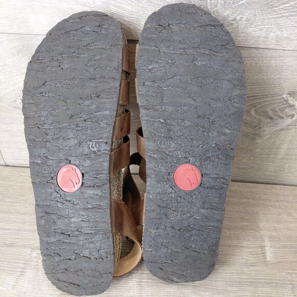 Haflinger Sandals Mens Brown Leather Peter Gladiator Fisherman Strappy Size 11 - Picture 9 of 14